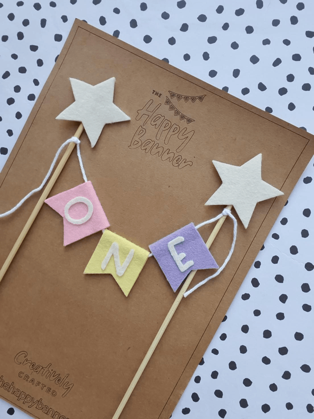 Felt Cake Topper 'ONE'