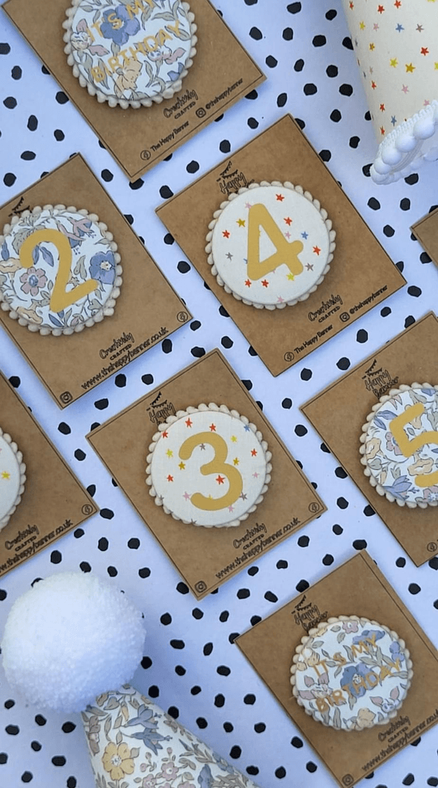 Fabric Birthday Badge