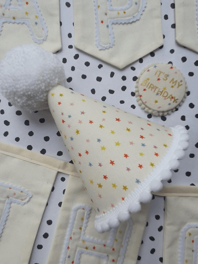 Fabric Badge & Party Hat Gift Set