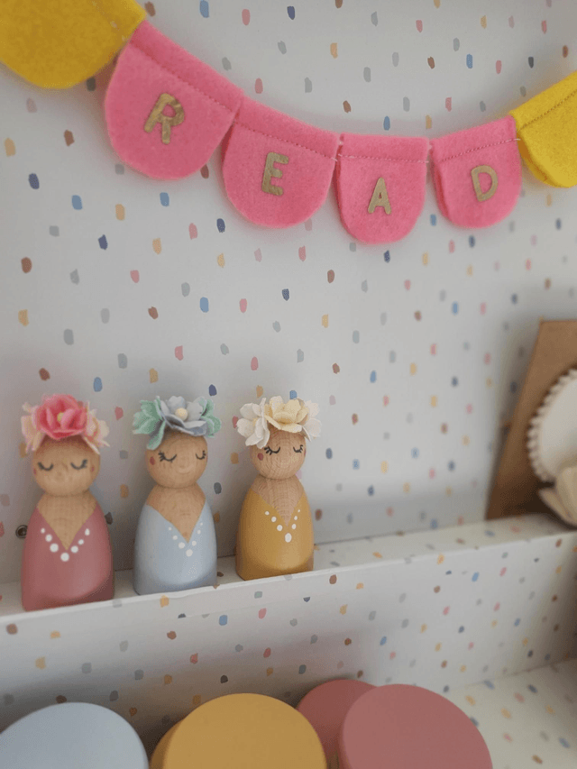 Flower Girl Peg Doll