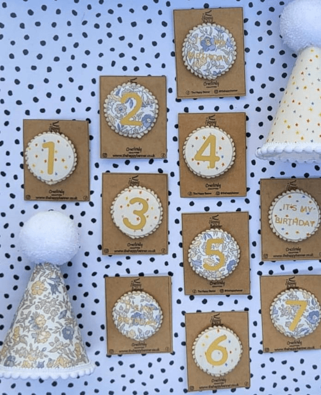 Fabric Badge & Party Hat Gift Set