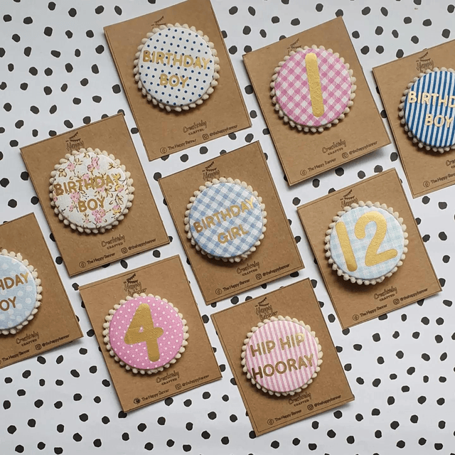 Fabric Birthday Badge