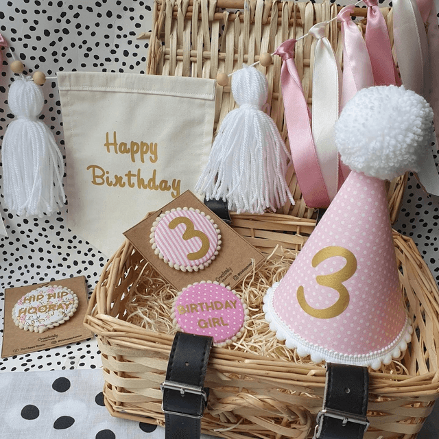 Fabric Badge & Party Hat Gift Set