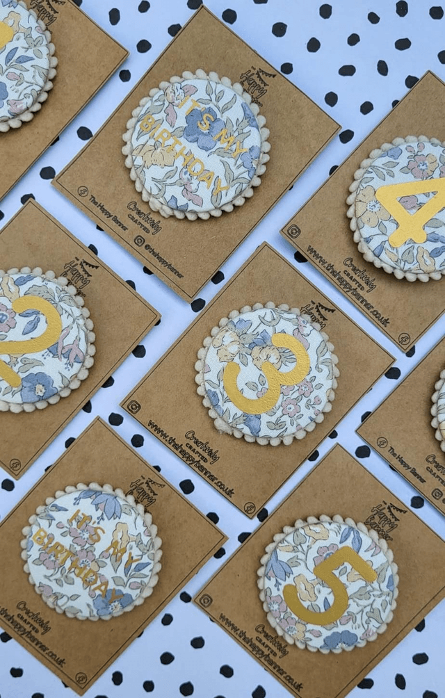 Fabric Birthday Badge