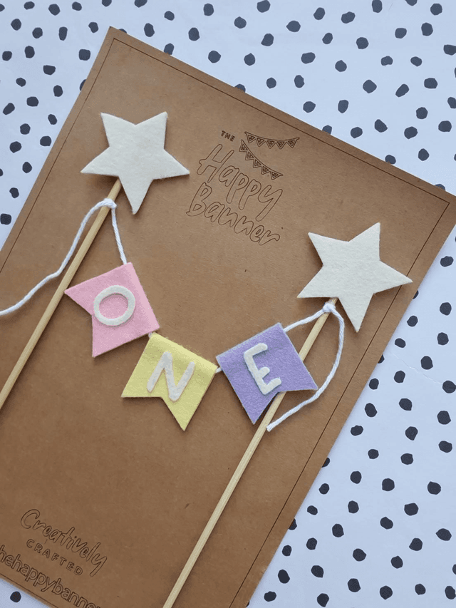 Felt Cake Topper &#039;ONE&#039;