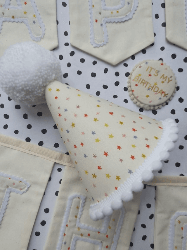 Fabric Badge &amp; Party Hat Gift Set